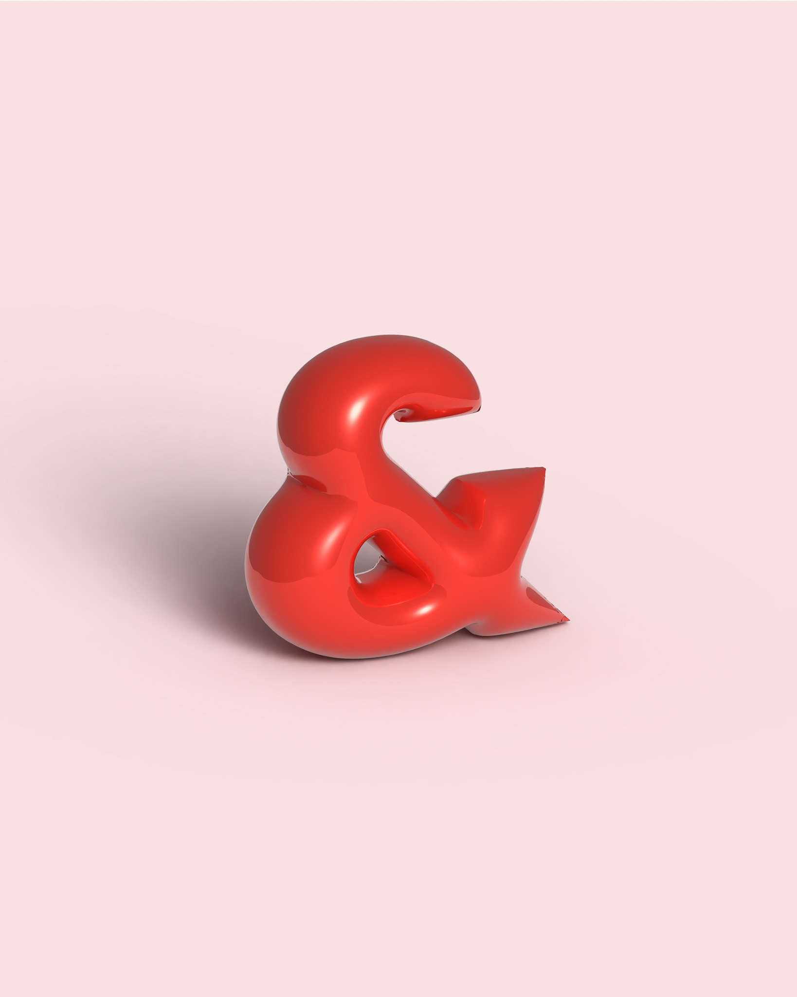 3D inflated &-logo, grafisk design, logodesign